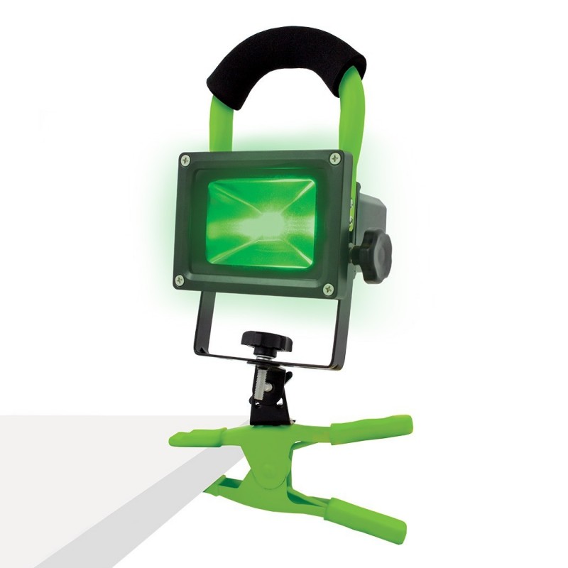 Lampe de travail à LED verte avec pince LUMii