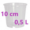 pot Orchidée 10 cm - 0.5 L - Avec code EAN - TRANSPARENT