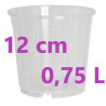 pot Orchidée 12 cm - 0.75 L - Avec code EAN - TRANSPARENT