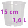 pot Orchidée 15 cm - 1.6 L - TRANSPARENT