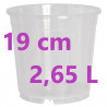 pot Orchidée 19 cm - 2.65 L - Avec code EAN - TRANSPARENT