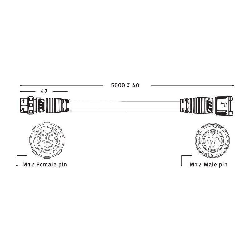 LED 5m EXTENSION CABLES for driver remote- LUMATEK